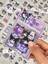 Sanrio Karakter Kuromi 25 Yaprak Pet Sticker Set Mor Paket 1