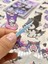 Sanrio Karakter Kuromi 25 Yaprak Pet Sticker Set Mor Paket 2