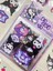 Sanrio Karakter Kuromi 25 Yaprak Pet Sticker Set Mor Paket 4