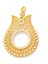 Bz Altın Kaplama Zirkon Taşlı Lale Model Yarım Çerçeve Kolye Ucu TGR-371 1