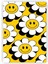 Smile Gülücük Emojisi Papatya Çiçek Ahşap Poster 20X29 cm 1