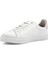 Kadın Beyaz Bağcıklı Kalın Tabanlı Deri Sneaker 4