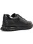 Erkek Siyah Bağcıklı Kalın Tabanlı Deri Sneaker 5