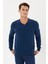 Kadife Selanik Basic V Yaka Sweatshirt- KS-1401 1