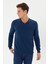 Kadife Selanik Basic V Yaka Sweatshirt- KS-1401 3