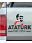 Atatürk Yazı ve Silüet Ay Yıldız Sticker Etiket Araba Oto Motosiklet Karavan Sticker 00621 2