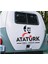 Atatürk Yazı ve Silüet Ay Yıldız Sticker Etiket Araba Oto Motosiklet Karavan Sticker 00621 3