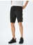 Beli Bağcıklı Cep Detaylı Slogan Baskılı Spor Şort 3