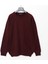 Erkek Uzun Kol Bisiklet Yaka büyük beden Sweat - B180856 - Koyu Bordo 2
