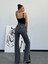 Kemer Detay Paça Yırtmaçlı Wide Leg Jeans 36 4