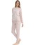 Uzun Kol Yumuşak Dokulu Termal Kumaş Kadın Pijama Takım 17084 2