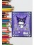 Kuromi Kilitli Defter 80 Yaprak Mavi- 14 x 20 2