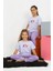 Kız Çocuk Kısa Kol Lila Penye Pijama Takım 20432 3