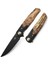 Ascot BG19E Karbon Fiber ve G10+ Lightburl Ahşap Saplı Ara Katman 3,82'' 14C28N Çakı 2