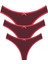 Pamuklu 3lü Tanga Külot Bordo 40251 1