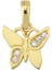 14 Ayar Altın Kelebek Taşlı Kolye Ucu 0,86 gr 1