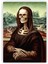 Iskelet Mona Lisa Pop Art Ahşap Poster 20X29 cm 1
