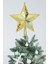 Yılbaşı Çam Ağacı Süsü 25-20 cm Gold Yıldız Tepelik 1