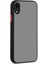 Apple iPhone XR Kılıf Kamera Korumalı Mat Renkli Buzlu Hux Silikon Siyah 1