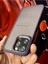 Apple iPhone 15 Pro Max Kılıf Metal Çerçeve Hassas Butonlu Renkli Buzlu Şeffaf Transparan Kapak 4