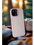 Apple iPhone 15 Plus Kılıf Metal Çerçeve Hassas Butonlu Renkli Buzlu Şeffaf Transparan Kapak 4