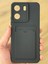 Xiaomi Redmi 13C Kılıf Kamera Korumalı Kartlıklı Cüzdanlı Kırmızı Tuşlu Siyah Silikon Kapak 1