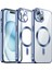 Apple iPhone 14 Kılıf Kamera Lens Korumalı Magsafe Şarj Kilifi Şeffaf Renkli Yumuşak Kapak 3