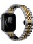 Apple Watch Series 1/2/3/4/5/6/7/8/9/se 38MM Kordon Paslanmaz Çelik Çift Renkli Rolex Görünümlü Ayarlanabilir Akıllı Saat Kordonu ve Ayarlama Aparatı 4