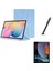 iPad 9. Nesil Uyumlu Kılıf + Ekran Koruyucu + Kalem Bölmeli Kalemlikli Standlı 360 Kapaklı Mavi 1