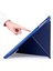 Apple iPad 7. 8. ve 9. Nesil 10.2" Kılıf Kalem Bölmeli Tri Folding Smart Standlı Pu Deri Arkası Yumuşak Silikon 360 Tam Koruma Kapak 3