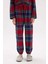 Yılbaşı Temalı Beli Lastikli Ekose Desenli Flanel Pijama Altı-Fall in Love X9052AZ24WN 4