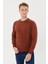 Zincir Desenli Regular Fit Triko Kazak- T-1292 3