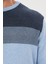 Çizgi Desenli Regular Fit Triko Kazak- T-1281 3