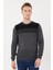 Çizgi Desenli Regular Fit Triko Kazak- T-1281 1