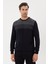 Çizgi Desenli Regular Fit Triko Kazak- T-1281 2