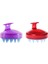 Mor Kırmızı Stil Şampuan Fırçası Silikon Masaj Süngeri Banyo Fırçaları Yıkama Duş Saç Tarak Baş Meridyen El Masaj Aleti (Yurt Dışından) 1