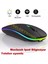 Ultra Slim Bluetooth Rgb Usb Mouse 2.4ghz Siyah Ledli 800 / 1200 / 1600dpi Şarjlı Kablosuz Mouse Rgb Led Işıklı Çift Modlu Kablosuz Ledli Şarj Edilebilir Sessiz Tıklama 1