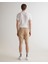 Erkek Bej Relaxed Fit Keten Şort 205073.277 2