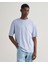 Erkek Mavi Relaxed Fit Bisiklet Yaka Logolu T-Shirt 2057027.474 1