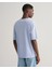 Erkek Mavi Relaxed Fit Bisiklet Yaka Logolu T-Shirt 2057027.474 3