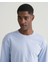 Erkek Mavi Relaxed Fit Bisiklet Yaka Logolu T-Shirt 2057027.474 5