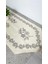 El Baskılı Çiçek Desenli Krem Runner 140x45 – Püsküllü Klasik Şıklık 3