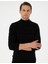 Erkek Siyah Slim Fit Yarım Balıkçı Yaka Triko Kazak 50300625-VR046 3