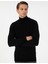 Erkek Siyah Slim Fit Yarım Balıkçı Yaka Triko Kazak 50300507-VR046 3