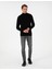 Erkek Siyah Slim Fit Yarım Balıkçı Yaka Triko Kazak 50300507-VR046 4
