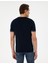 Erkek Lacivert Slim Fit Bisiklet Yaka Triko Tişört 50303616-VR033 5