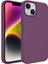 Nova Global iPhone 14 Plus Uyumlu Sıvı Teknolojili Silinebilir Sert Kivi Kapak-Mor 1