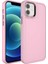 Apple iPhone 12 Uyumlu Metal Çerçeve ve Buton Tasarımlı Sert Zore Botox Kapak-Pembe Açık 1