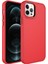 Apple iPhone 12 Pro Max Uyumlu Metal Çerçeve ve Buton Tasarımlı Sert Botox Kapak - Kırmızı 1