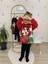 Yigit Butik Yılbaşı Baskılı Taytlı Kız Çocuk Alt Üst Takım 2